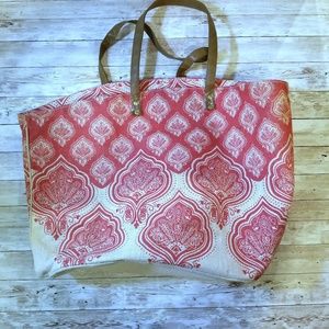 Mudpie Large Burlap Beach Bag 24x15x5